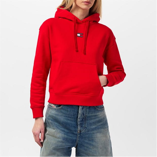Sarkanais XNL - Tommy Jeans - Badge Hoodie