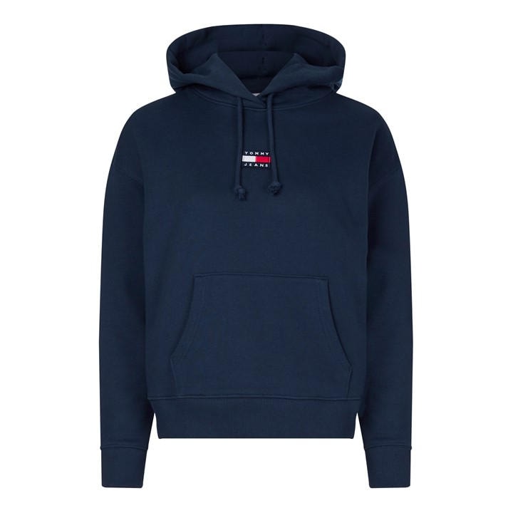 Tommy Jeans Women's Blue Badge Hoodie in Size 12, Sports Direct