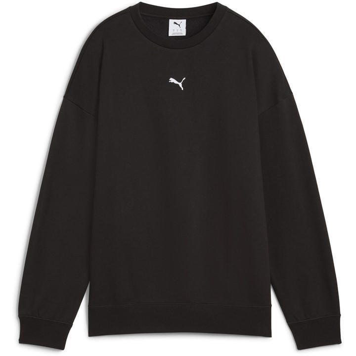 Puma Women's Black Oversized Sweatshirt in Size 10, Sports Direct