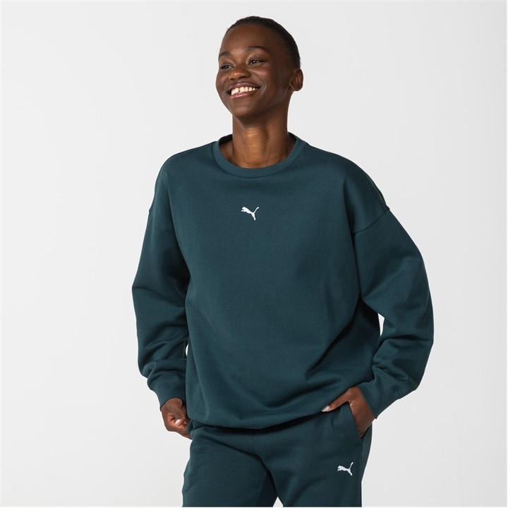 Puma Women's Green Oversized Sweatshirt in Size 14, Sports Direct