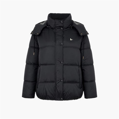Jack Wills - Women's Riley Wind Resistant Detachable Hood Short Puffer Jacket