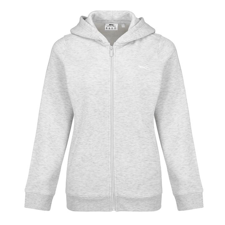 Slazenger Women's Grey Fitted Full Zip Hoodie in Size 20, Sports Direct