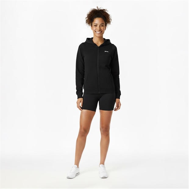 Black - Slazenger - Fitted Full Zip Hoodie Womens