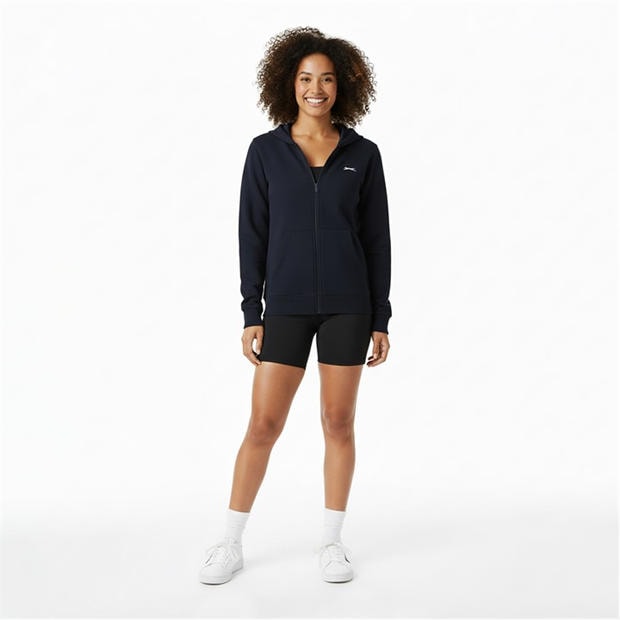 Navy - Slazenger - Fitted Full Zip Hoodie Womens