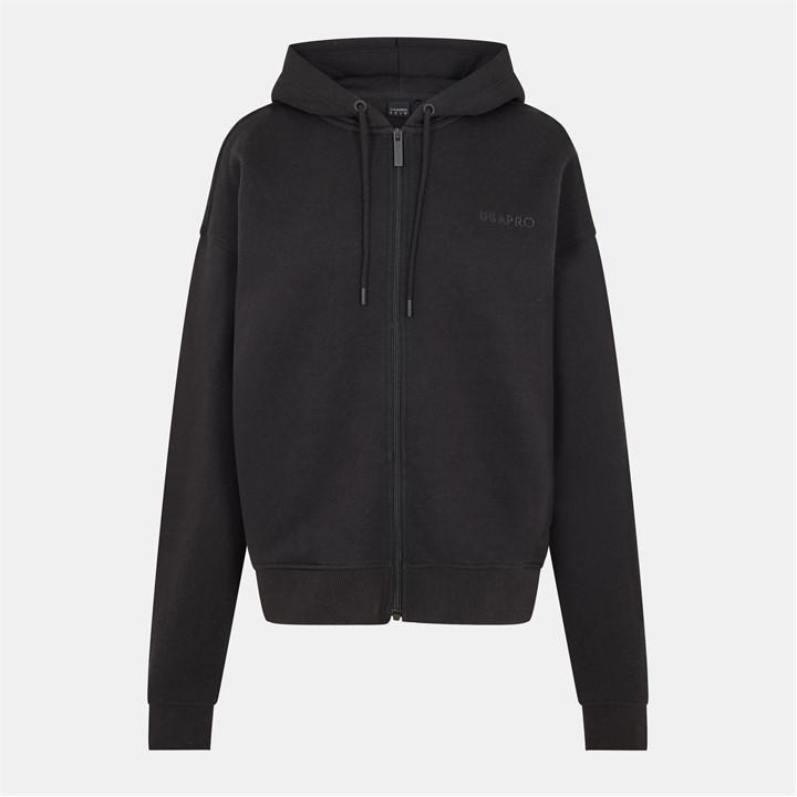 Usa Pro Women's Black Oversized Hoodie in Size 6, Sports Direct