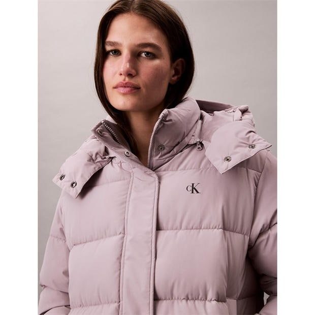 Gull Gray - Calvin Klein Jeans - Women's  Essential Water Resistant RDS-Certified Down Short Puffer Jacket