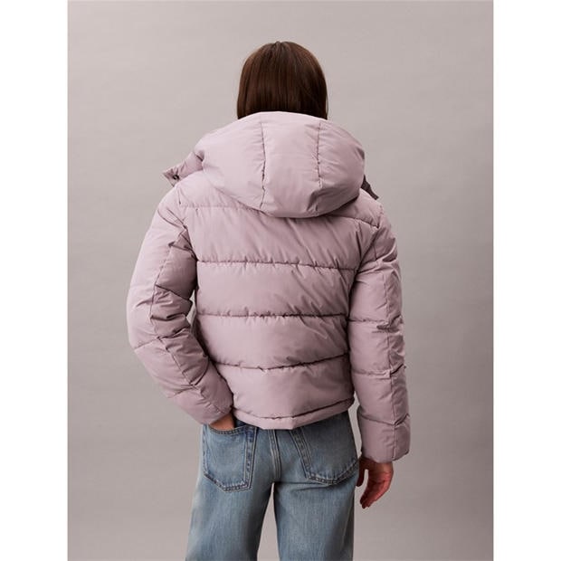 Gull Gray - Calvin Klein Jeans - Women's  Essential Water Resistant RDS-Certified Down Short Puffer Jacket