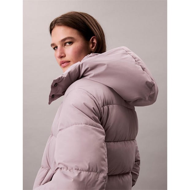 Gull Gray - Calvin Klein Jeans - Women's  Essential Water Resistant RDS-Certified Down Short Puffer Jacket