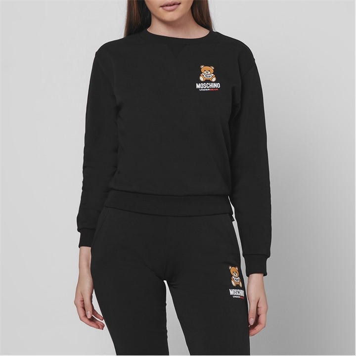 Moschino Women's Black Underbear Sweatshirt in Size 14, Sports Direct
