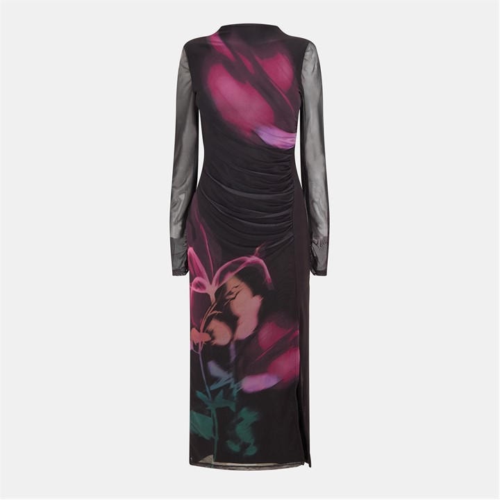 French Connection Women's Black Smokey Floral Tea Dress in Size 8, Sports Direct