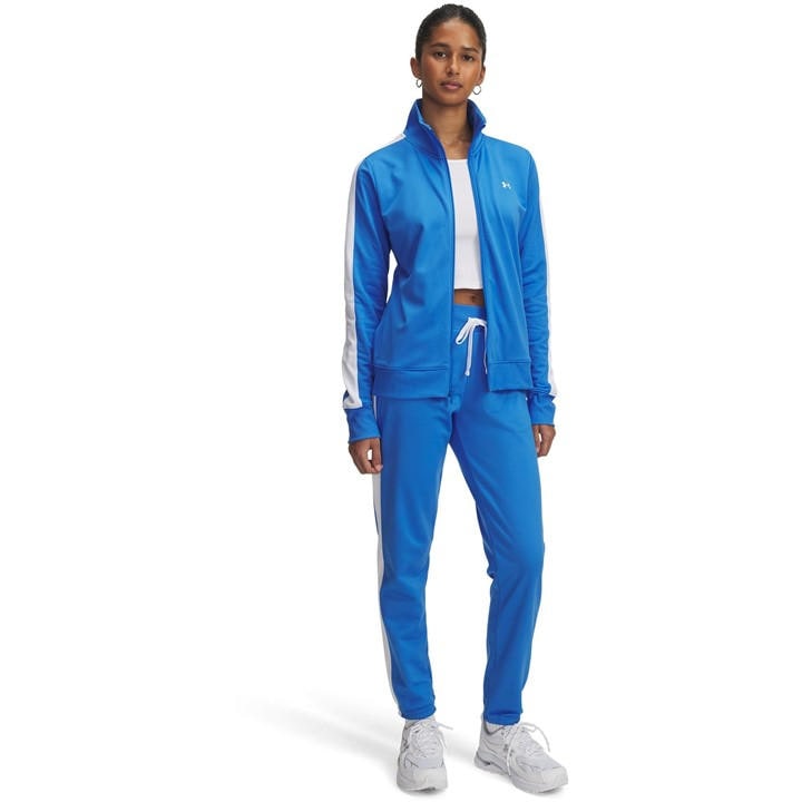 Under Armour Women's Blue Tricot Tracksuit in Size 8, Sports Direct