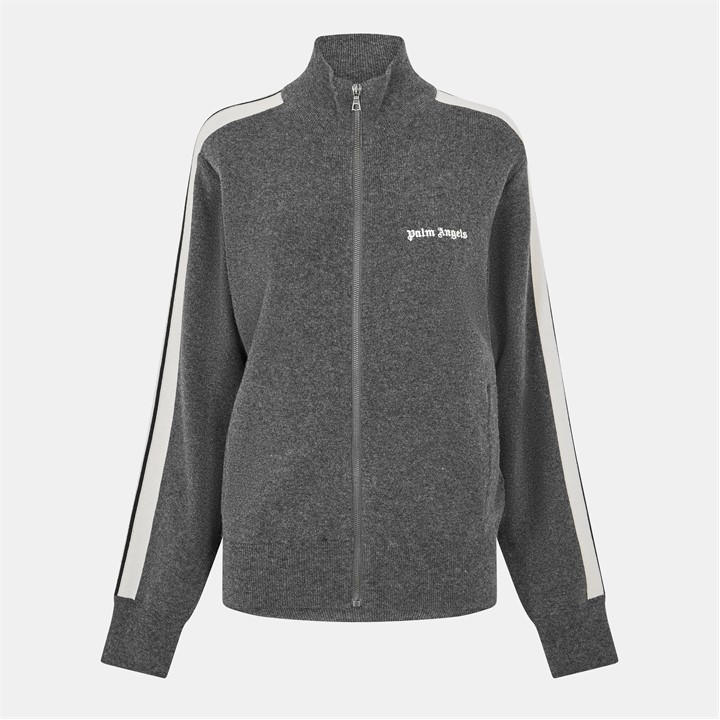 Palm Angels Women's Grey Knitted Tracksuit Top in Size 10, Sports Direct