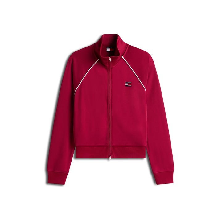 Tommy Jeans Women's Red Badge Tracksuit Top in Size 8, Sports Direct