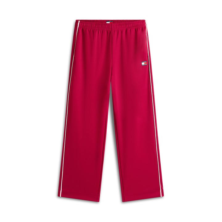 Tommy Jeans Women's Red Archive Open Hem Woven Tracksuit Joggers in Size 8, Sports Direct