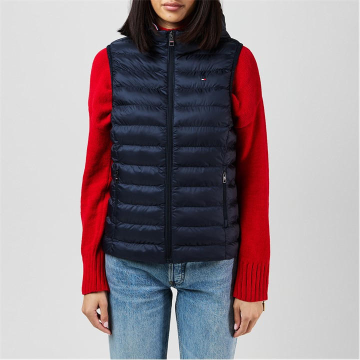 Tommy Hilfiger Women's Blue Heritage Low Down Vest Size 12