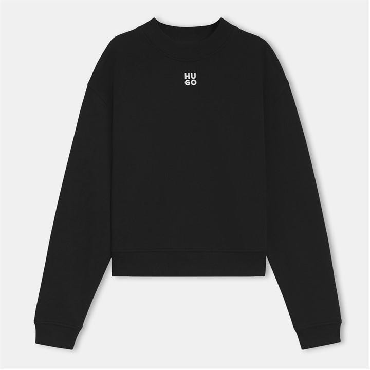 Hugo Women's Black Mock-Neck Sweatshirt in Size 14, Sports Direct