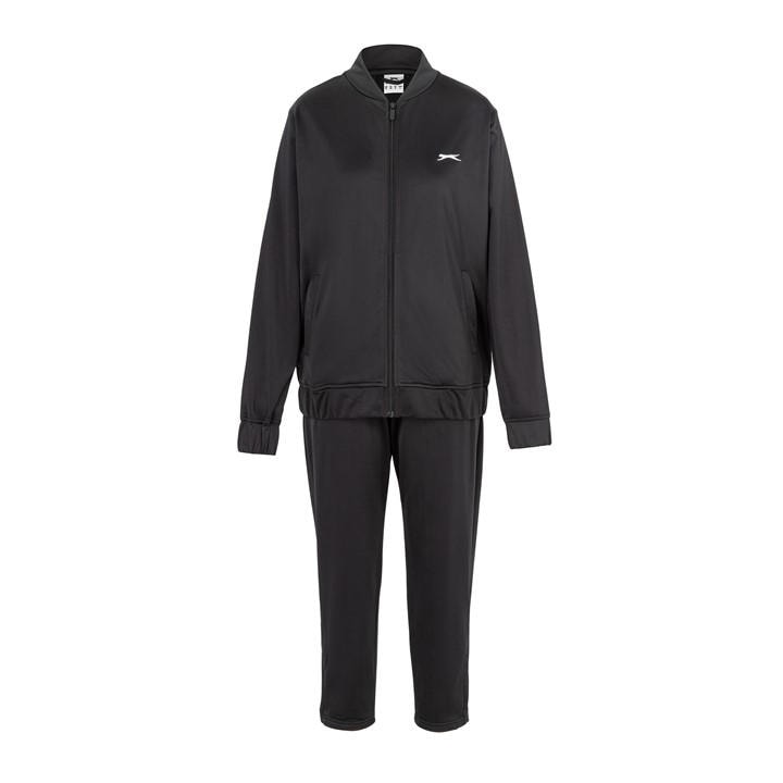 Slazenger Women's Black Slaz Bomber Tracksuit Top in Size 8, Sports Direct