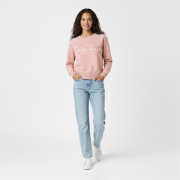 Soft Pink - Jack Wills - Hunston Graphic Crew Neck Sweatshirt
