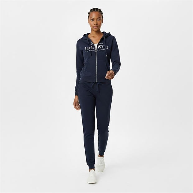 Navy - Jack Wills - Hunston Logo Zip Hoodie