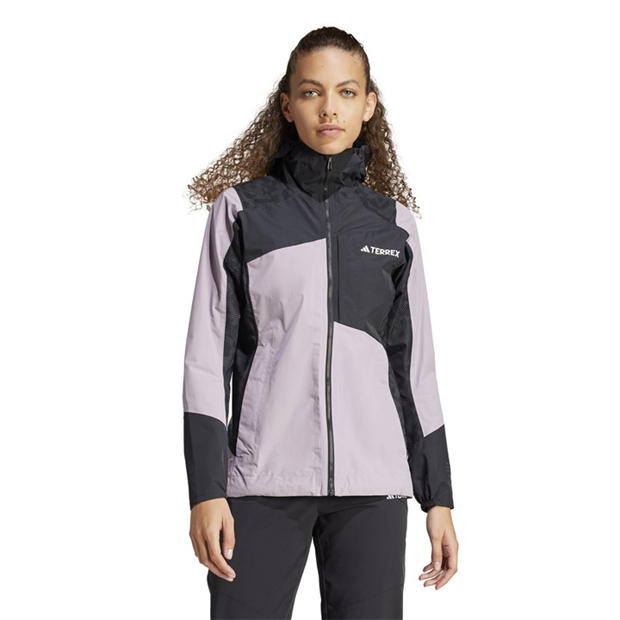 Лилаво - adidas - Women's Hybrid Waterproof Adjustable Rain Anorak