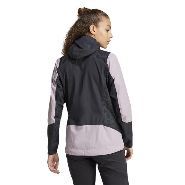 Лилаво - adidas - Women's Hybrid Waterproof Adjustable Rain Anorak