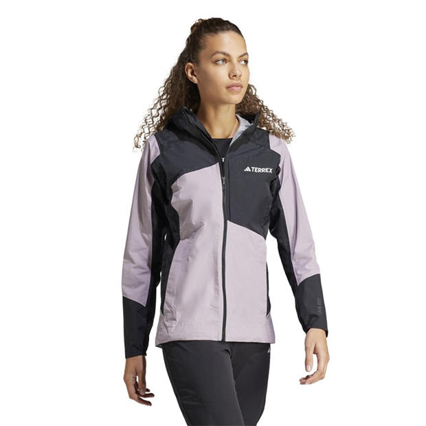 Лилаво - adidas - Women's Hybrid Waterproof Adjustable Rain Anorak