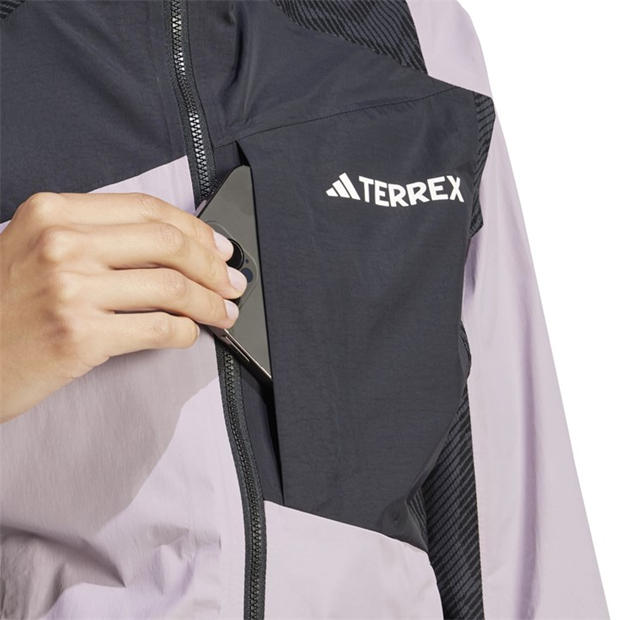 Лилаво - adidas - Women's Hybrid Waterproof Adjustable Rain Anorak