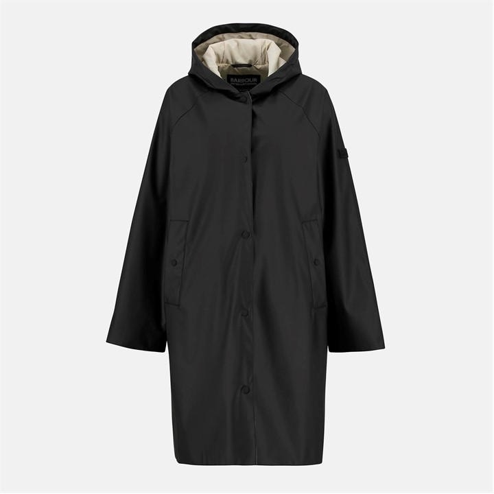 International  Women's  Recoleta Hooded Long Sleeve Knee Length Rain Anorak, Football by Barbour  in Size 12, Sports Direct