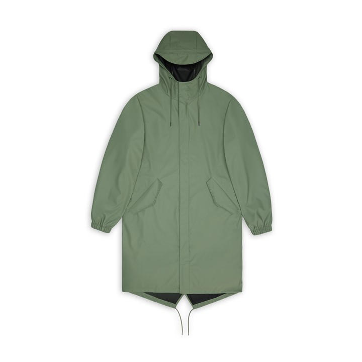 Rains Women's Green Fishtail Waterproof Jacket in Size 16, Sports Direct