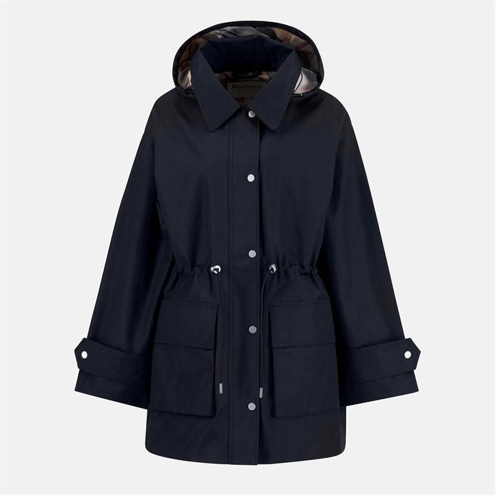 Barbour Women's Blue Fallyn Showerproof Rain Anorak in Size 18, Sports Direct