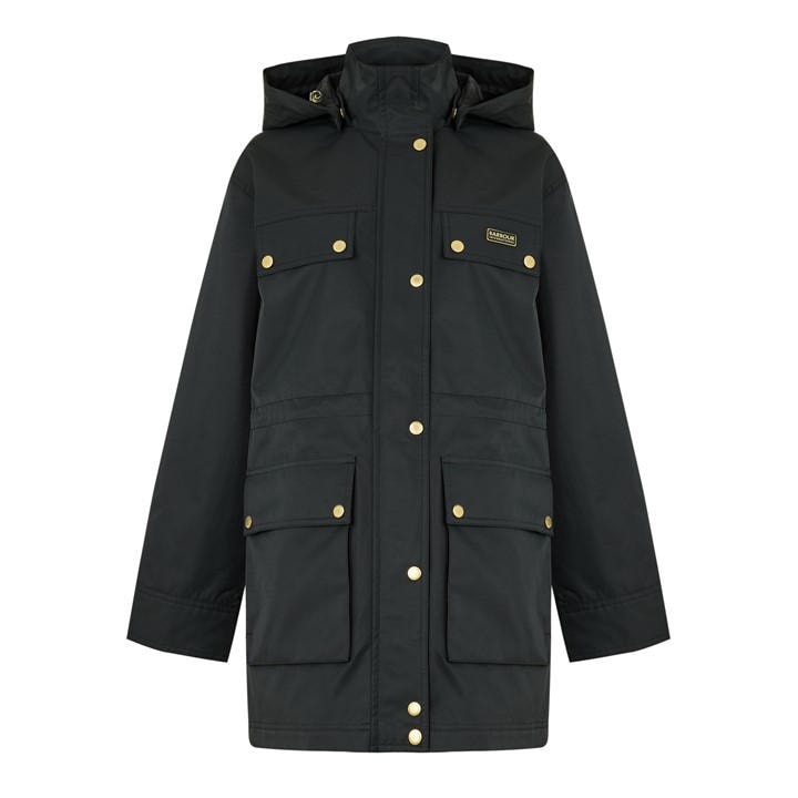 International  Women's  Molina Cotton Full-Zip Showerproof Anorak, Football by Barbour  in Size 14, Sports Direct