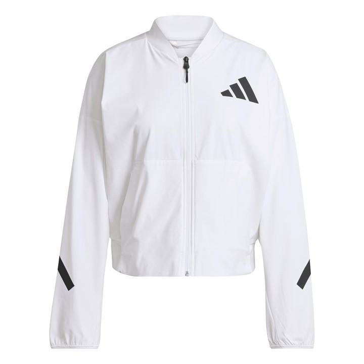 Adidas Women's White Z.n.e. Woven Midweight Bomber Jacket in Size 2XS, Sports Direct