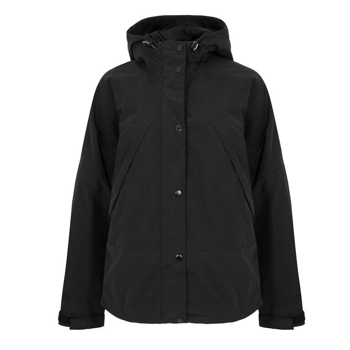 Timberland Women's Black Water Resistant Fleece Lined Rain Anorak in Size 16, Sports Direct