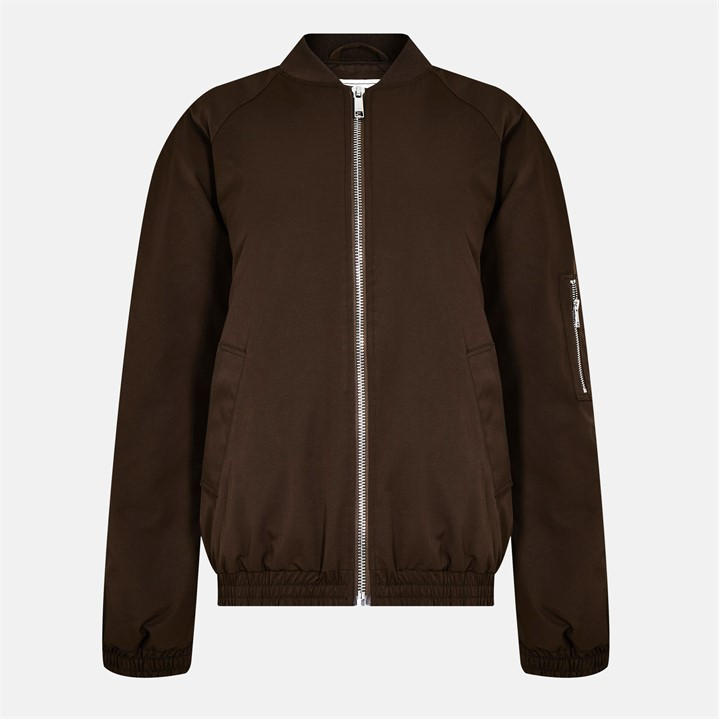 Jack Wills Women's Brown Jw Ribbed Bomber Jacket in Size 8, Sports Direct