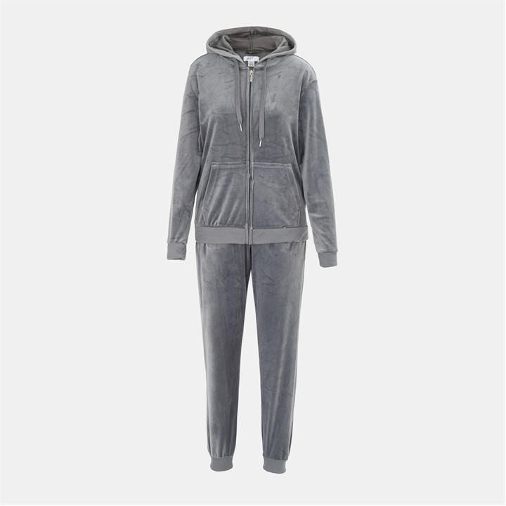 Miso Women's Grey Velour Tracksuit in Size 6, Sports Direct