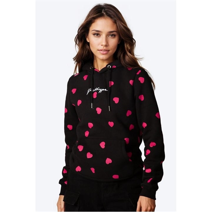 Hype Women's Black Pullover Hoodie in Size 4, Sports Direct