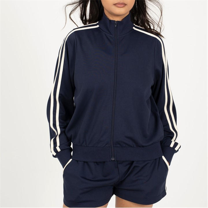 Brave Soul Women's Blue Bs Track Jacket With Side Stripe Detail in Size 14, Sports Direct