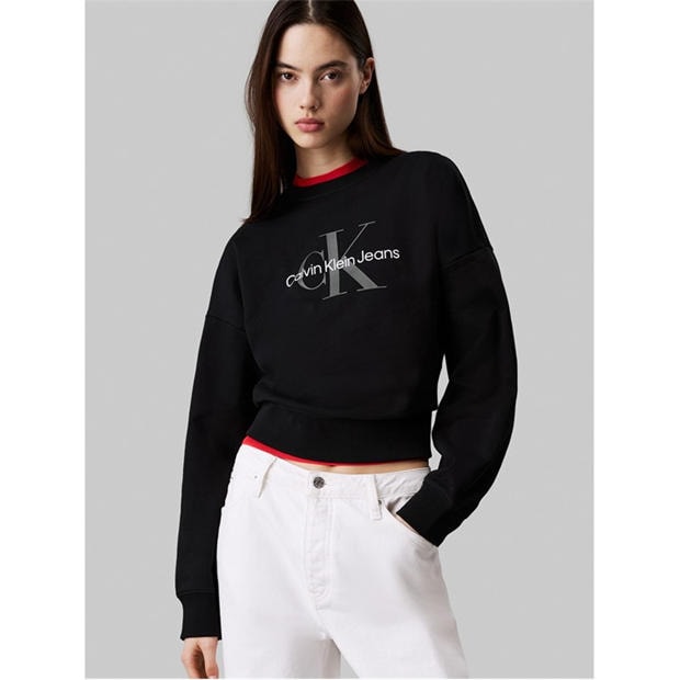 Black - Calvin Klein Jeans - Women's Cotton Crew Sweatshirt