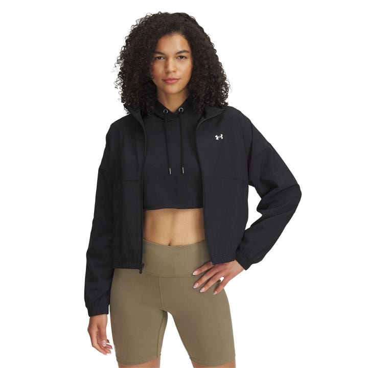 Under Armour Women's Black Rival Woven Tracksuit Top in Size 16, Sports Direct