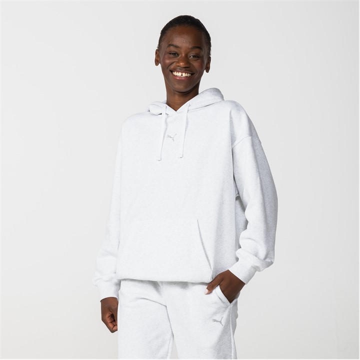Puma Women's Grey Essentials Oversized Hoodie in Size 8, Sports Direct