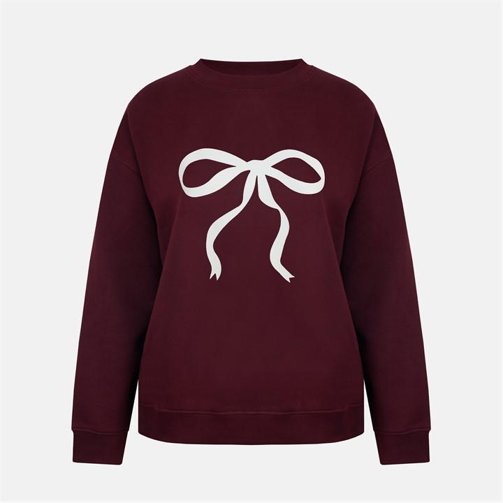 Miso Women's Red Graphic Crew Sweatshirt in Size 8, Sports Direct