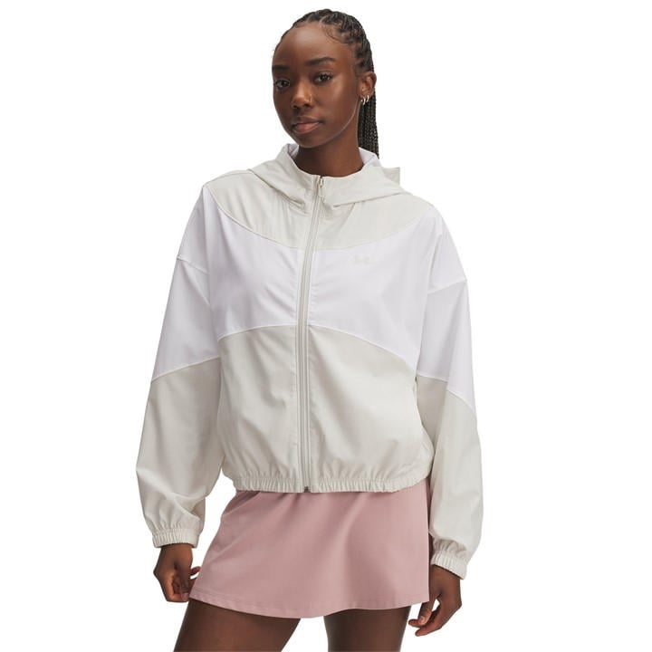 Under Armour Women's White Rival Woven Tracksuit Top in Size 12, Sports Direct