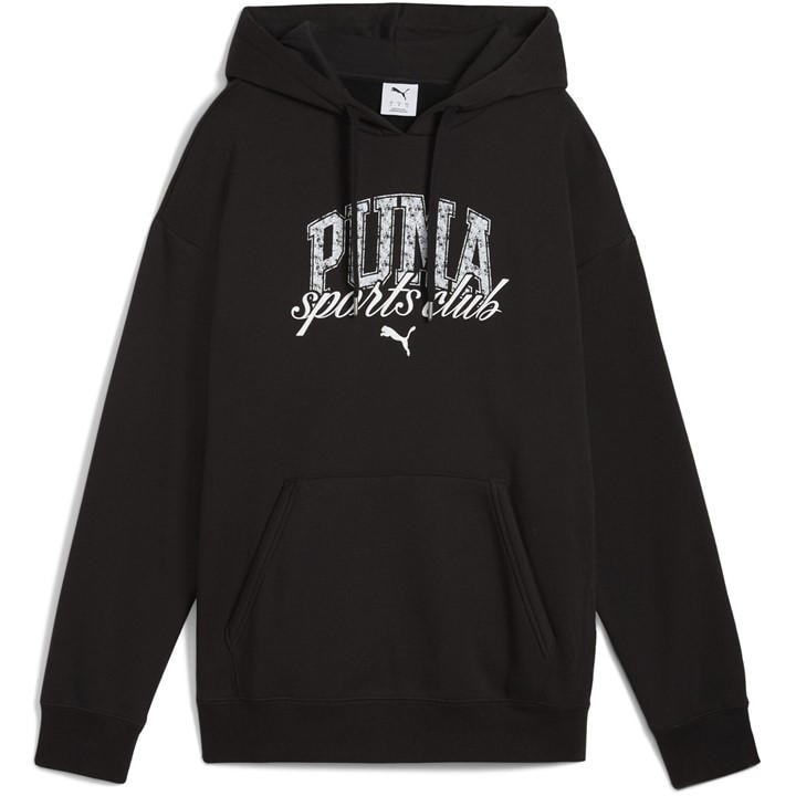 Puma Women's Black Overhead Hoodie in Size 10, Sports Direct