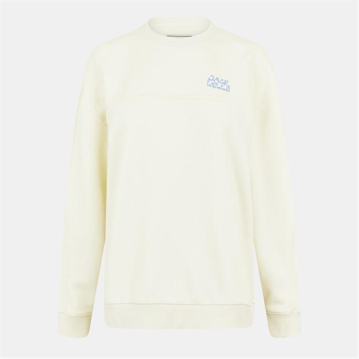 Jack Wills Women's White Crew Neck Sweatshirt in Size 8, Sports Direct