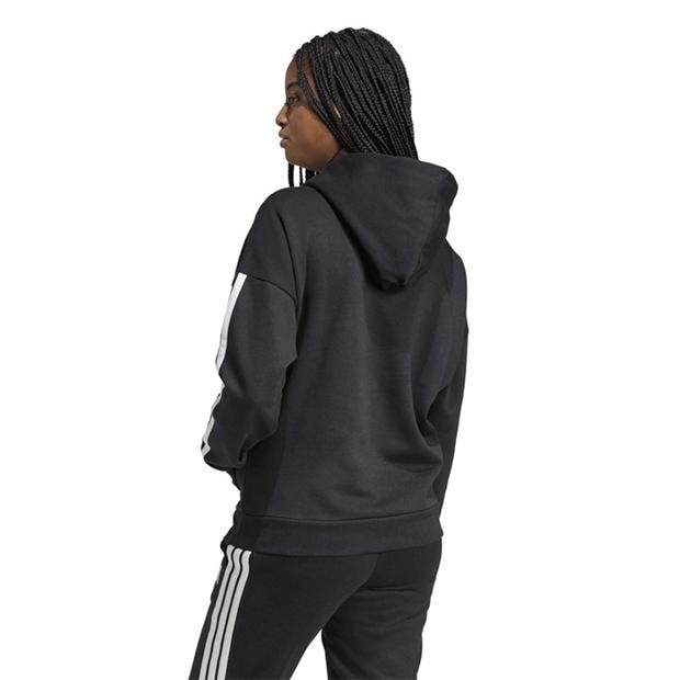Black - adidas - Essentials 3-Stripes Fleece Hoodie