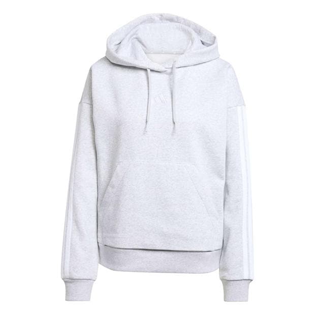 Grey - adidas - Essentials 3-Stripes Fleece Hoodie