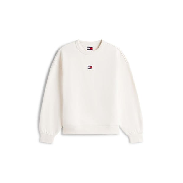 Biały - Tommy Jeans - Women's Badge Crew Sweatshirt