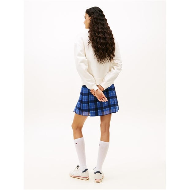 Biały - Tommy Jeans - Women's Badge Crew Sweatshirt