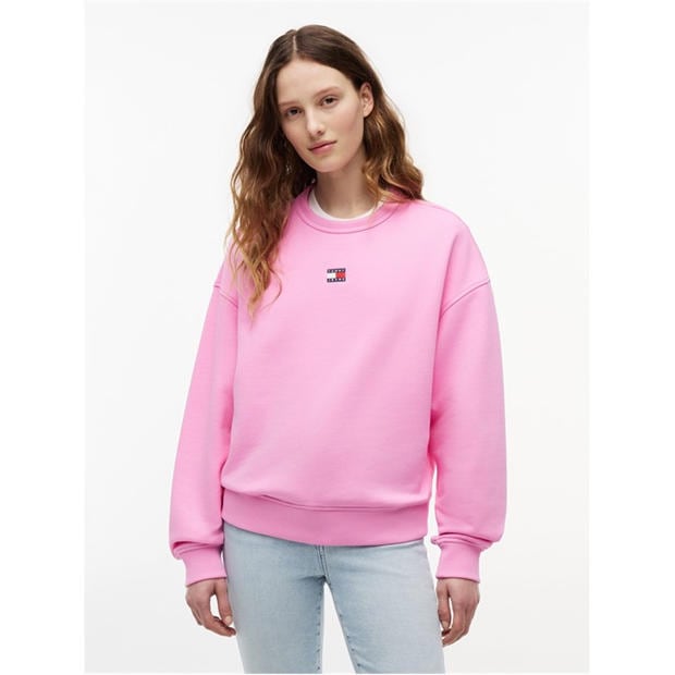 Pink Daisy - Tommy Jeans - Women's Badge Crew Sweatshirt
