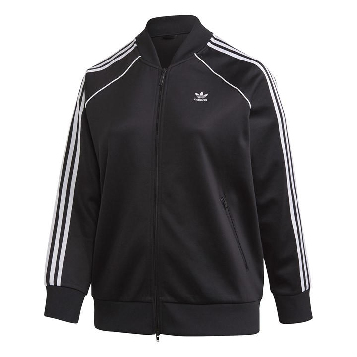 Adidas Originals Women's Black Three Stripe Tracksuit Top in Size 24, Sports Direct